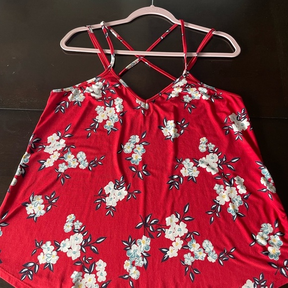 Papermoon Red Floral Camisole in size Medium - Picture 4 of 9